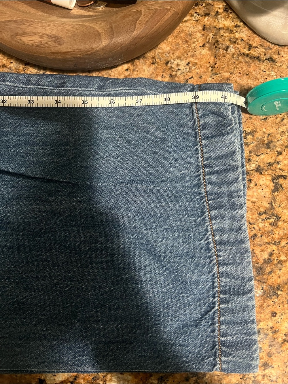 Madewell Baggy Pleated Straight Leg Jeans - Blue Denim - Picture 8 of 8